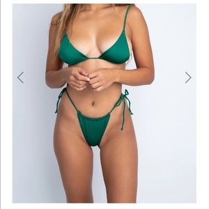 SKATIESWIM Green Ella Top size Small/Kristen bottom size Medium